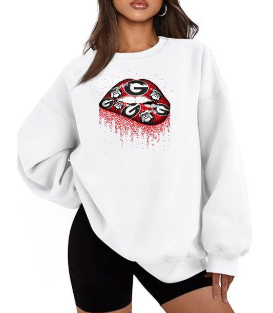 Georgia Bulldogs Glitter Kiss Unisex Sweatshirt