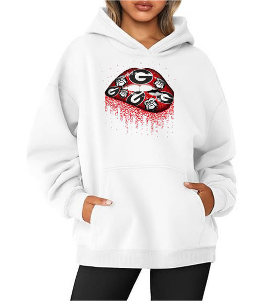 Georgia Bulldogs Glitter Kiss Hoodie