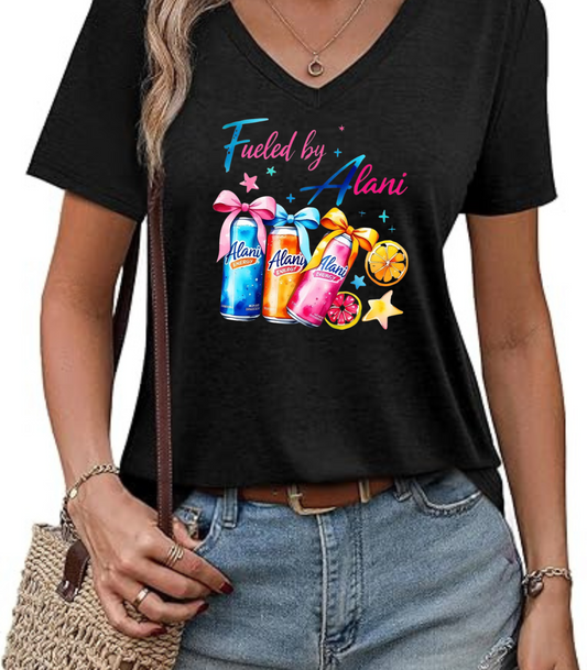 Fueled By Alani  V-Neck T-Shirt