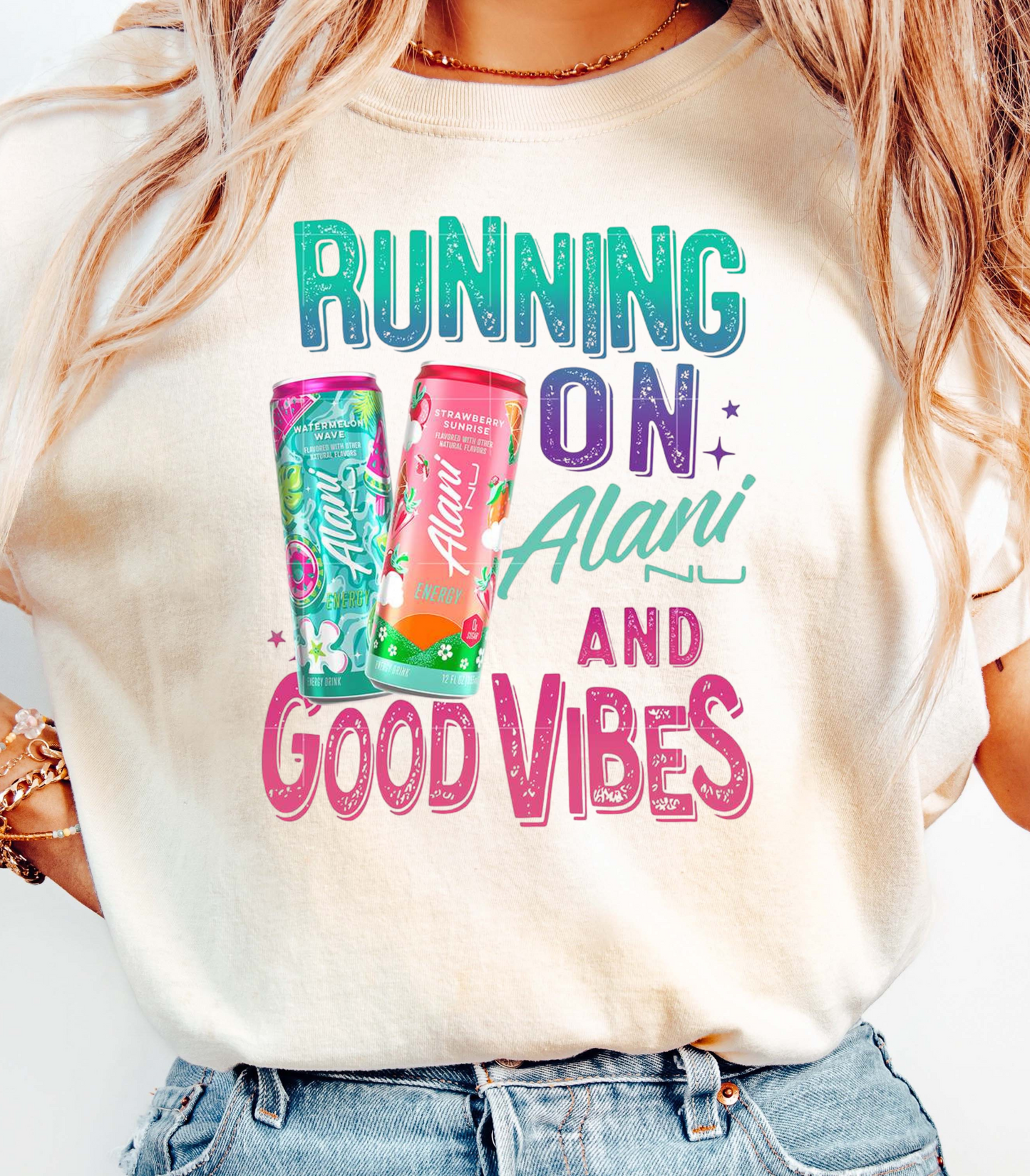 Running on Alani and Good Vibes Unisex Softstyle T-Shirt