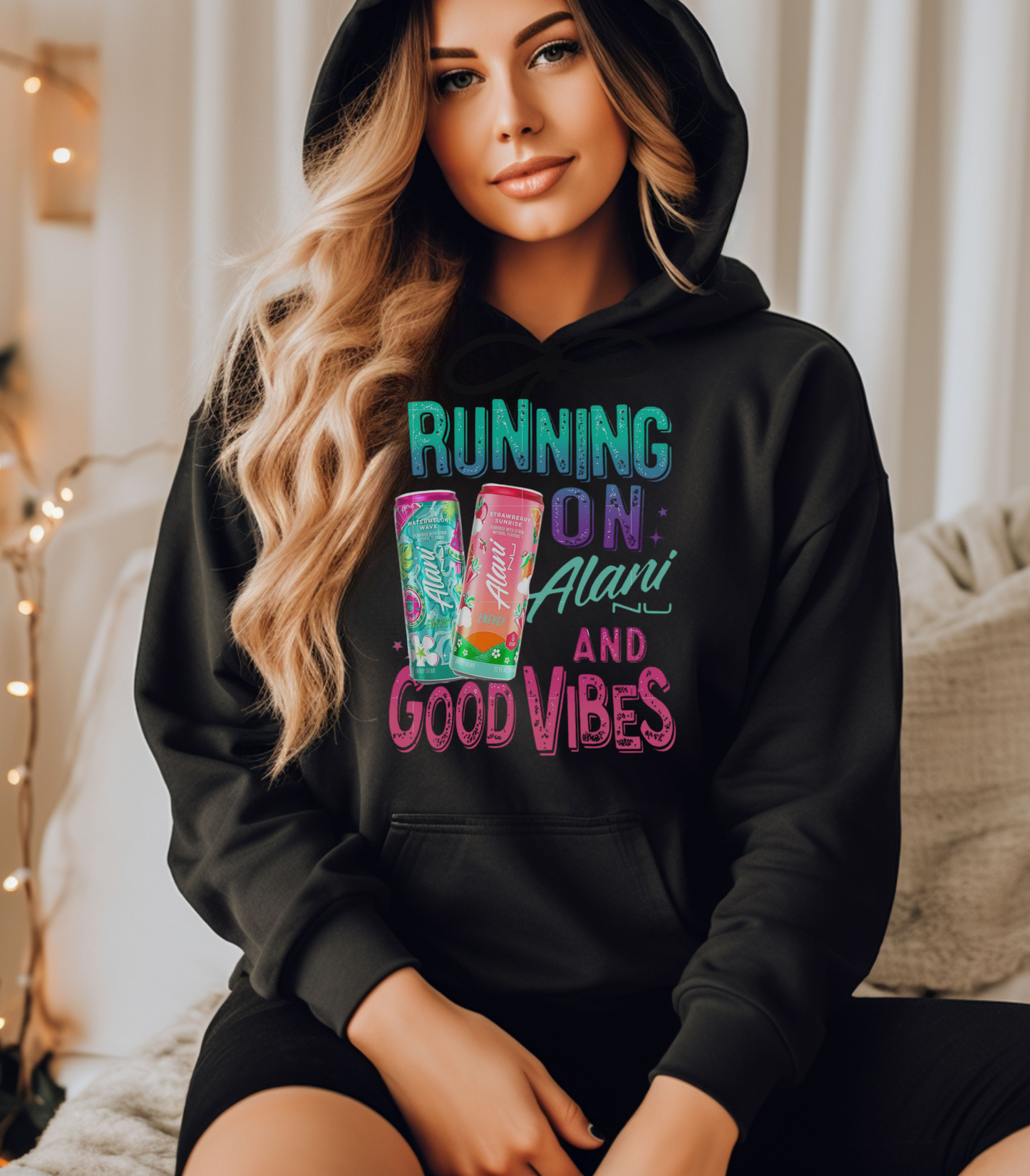 Running on Alani and Good Vibes Hoodie