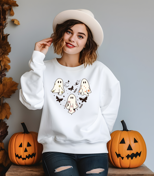 Ghostly heart Crewneck Sweatshirt