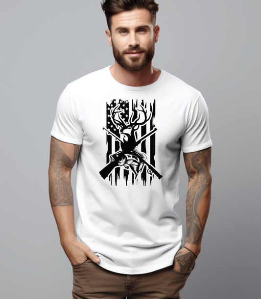 Patriotic Hunting/Fishing T-Shirt