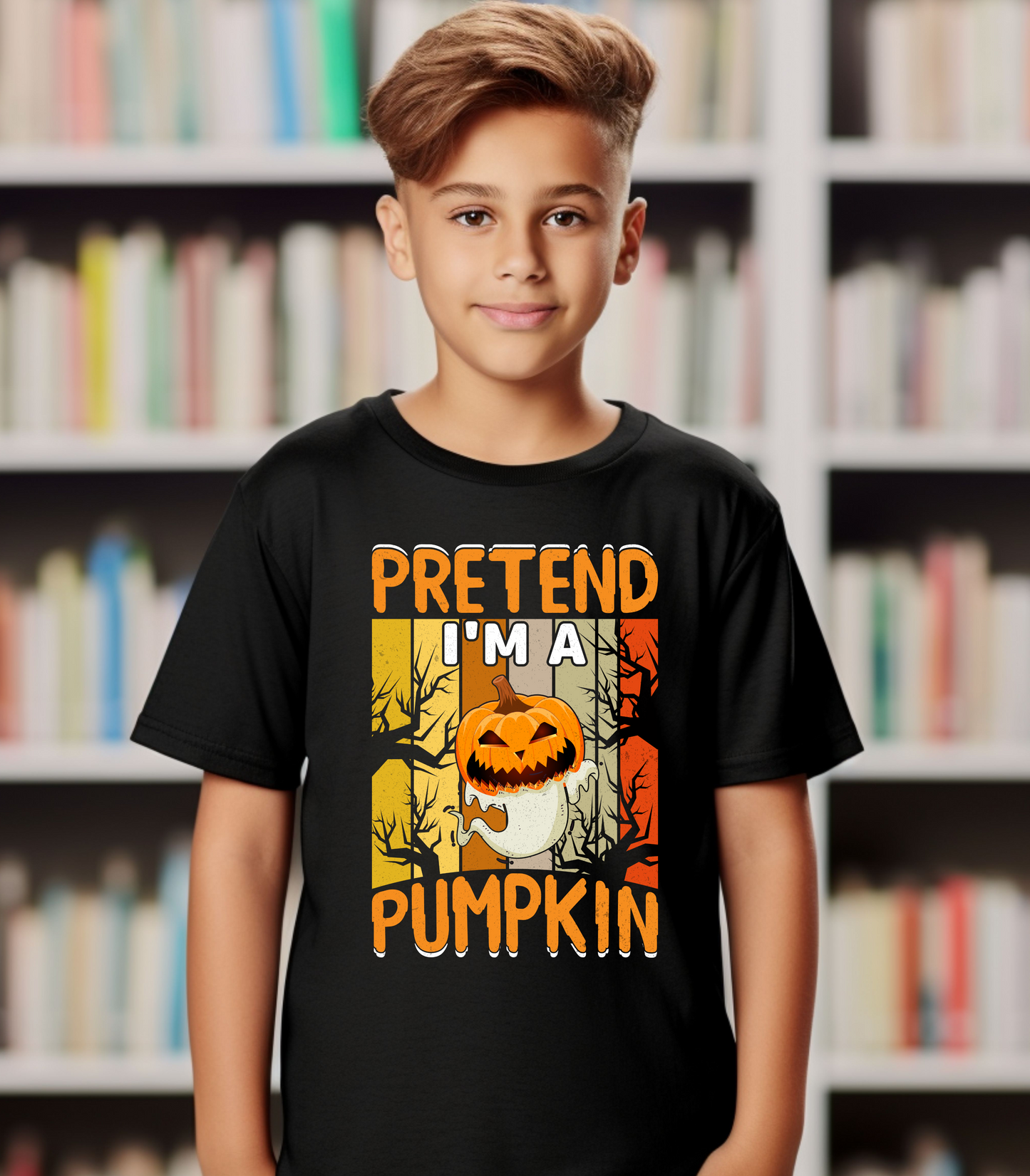 Pretend I'm a Pumpkin, Kids Halloween Shirt