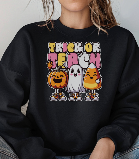 Halloween Trick or Teach Crewneck Sweatshirt