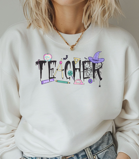 Halloween Teacher Crewneck Sweatshirt