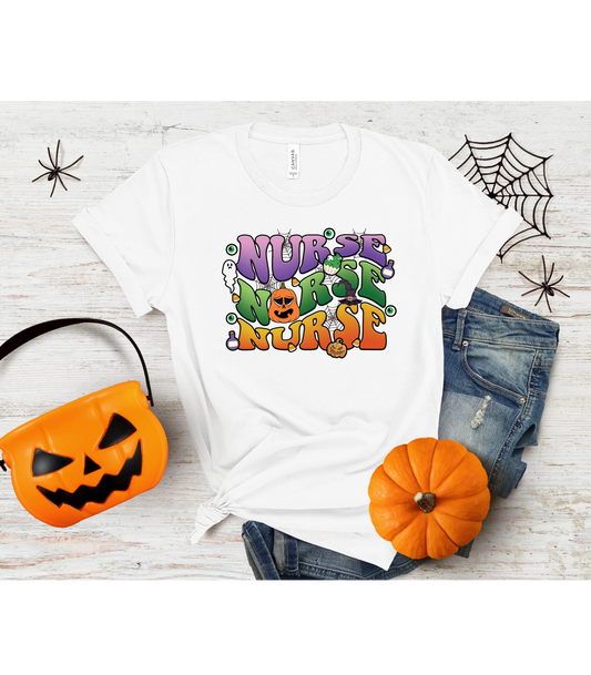Wavy Nurse Halloween T-Shirt