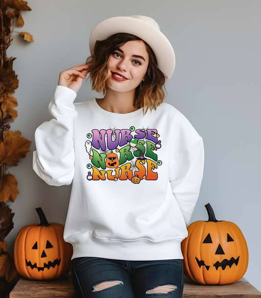 Halloween Wavy Nurse Sweatshirt