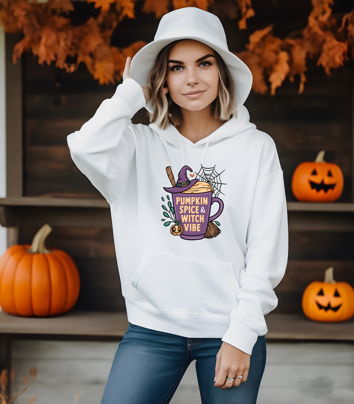 Pumpkin Spice & Witch Vibe Hoodie