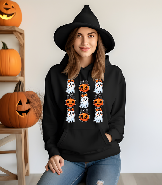 Halloween-Themed Unisex Hooded Sweatshirt