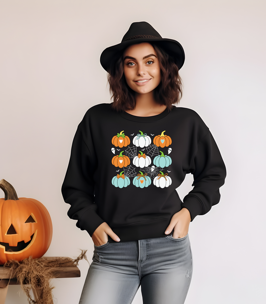 Halloween Pumpkin Crewneck Sweatshirt