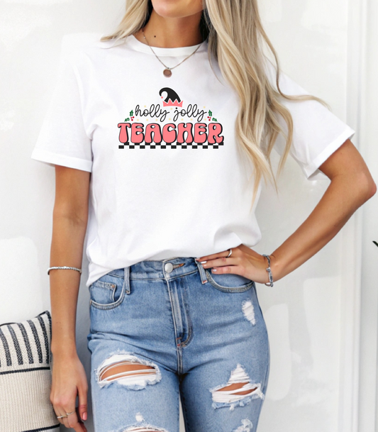 Holly Jolly Teacher T-Shirt