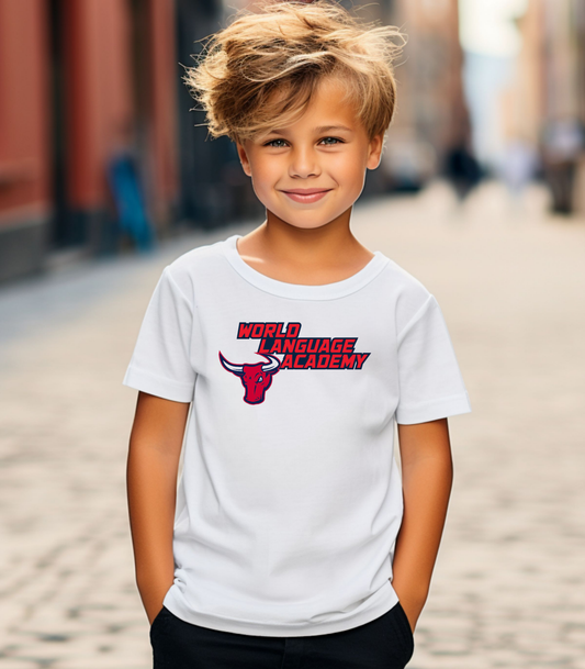 Kids T-Shirt — World Language Academy Red Bull Logo