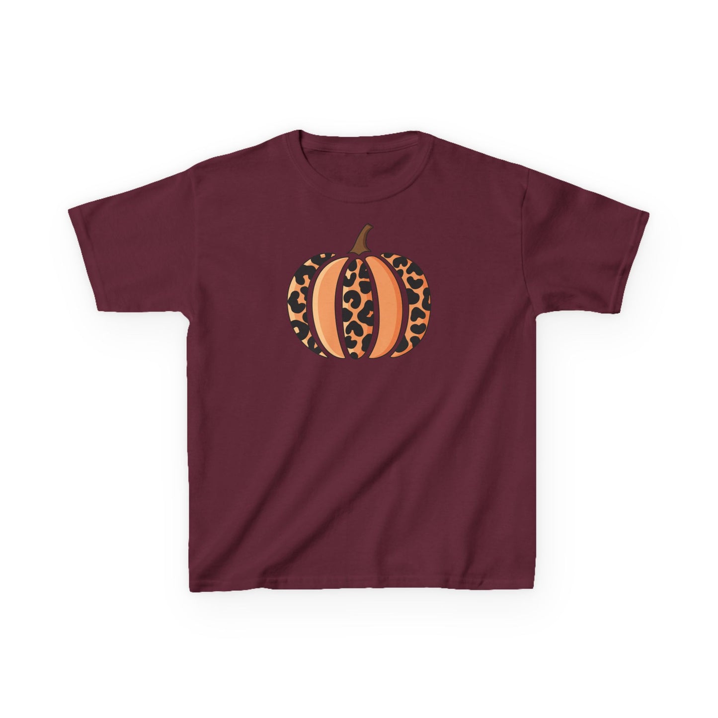 Leopard Print Pumpkin Kids Tee