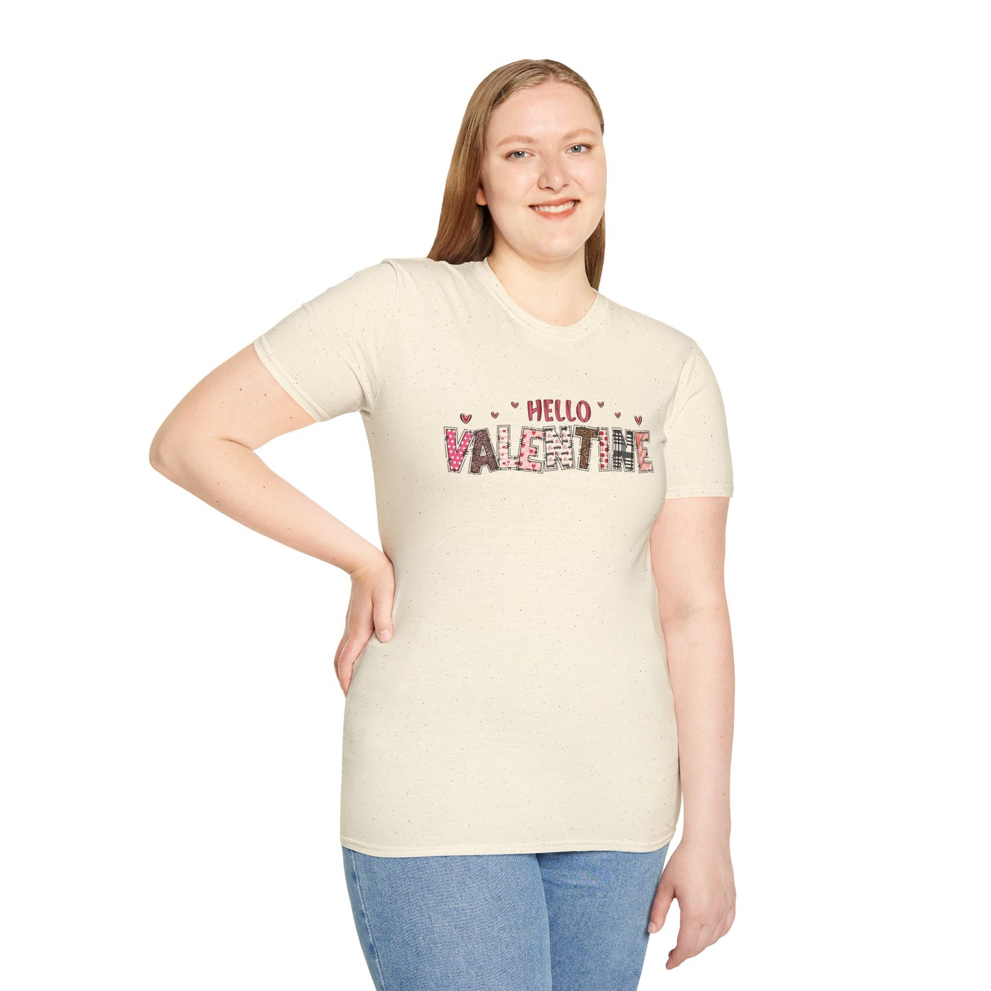 Valentine Floral "Hello Valentine" T-Shirt