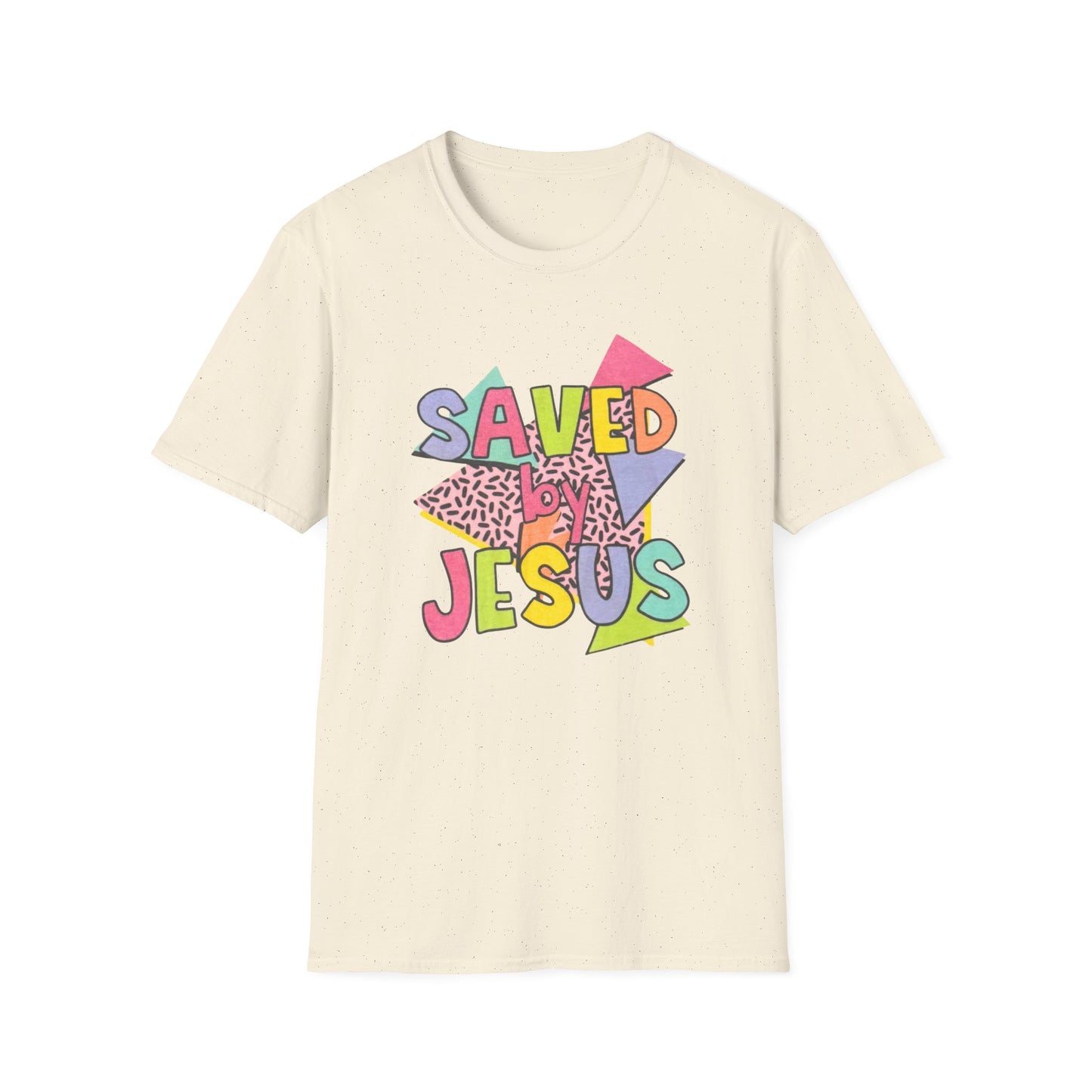 Retro Saved by Jesus Unisex Softstyle T-Shirt