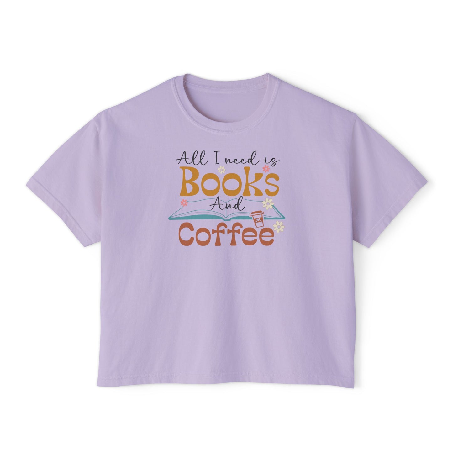 Books and Coffee Women's Boxy Tee