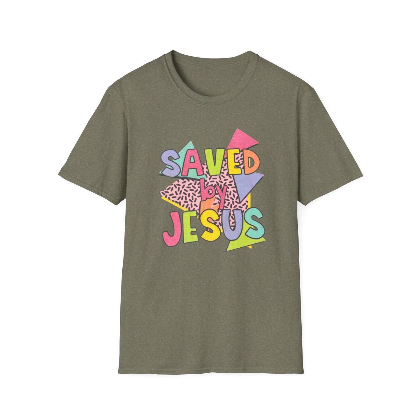 Retro Saved by Jesus Unisex Softstyle T-Shirt