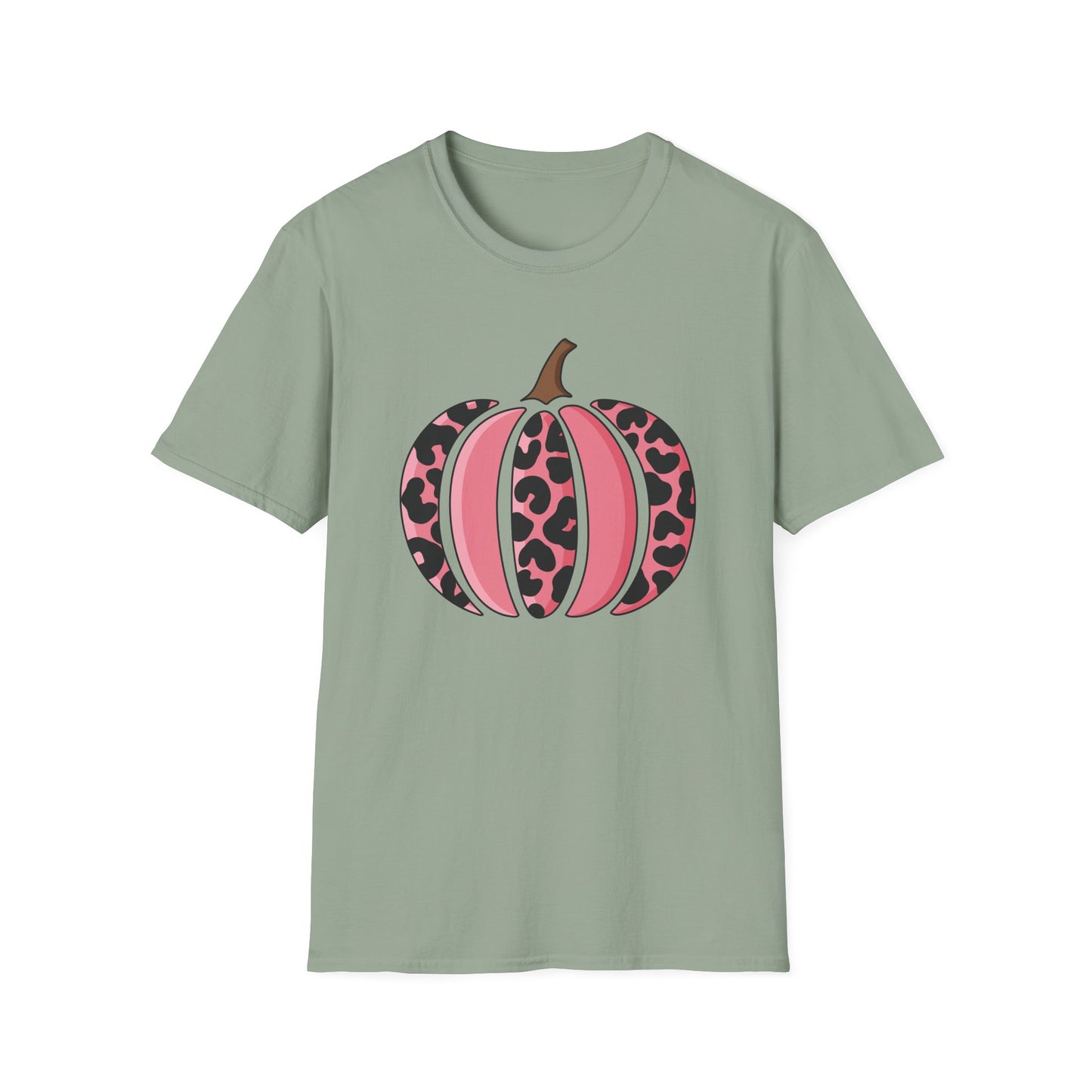 Pink Leopard Print Pumpkin T-Shirt