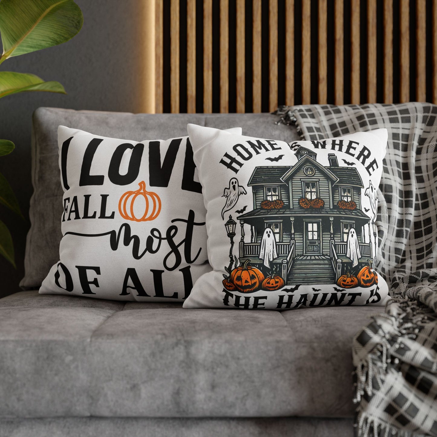 Double Sided Fall/Halloween Decorative Pillowcase