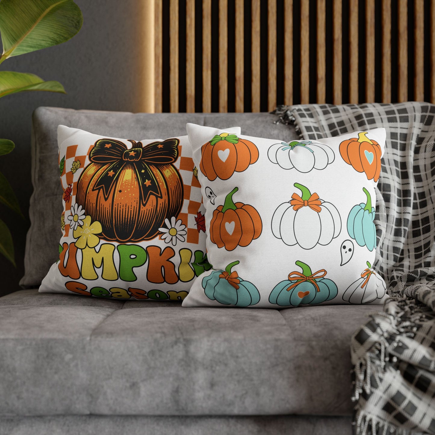 Double Sided Fall/Halloween Decorative Pillowcase