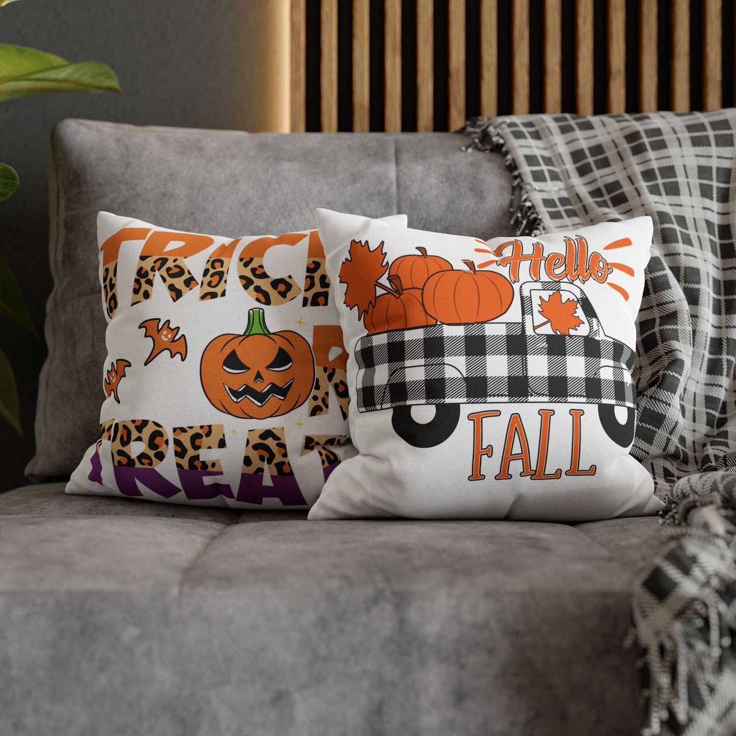 Double Sided Fall/Halloween Decorative Pillowcase