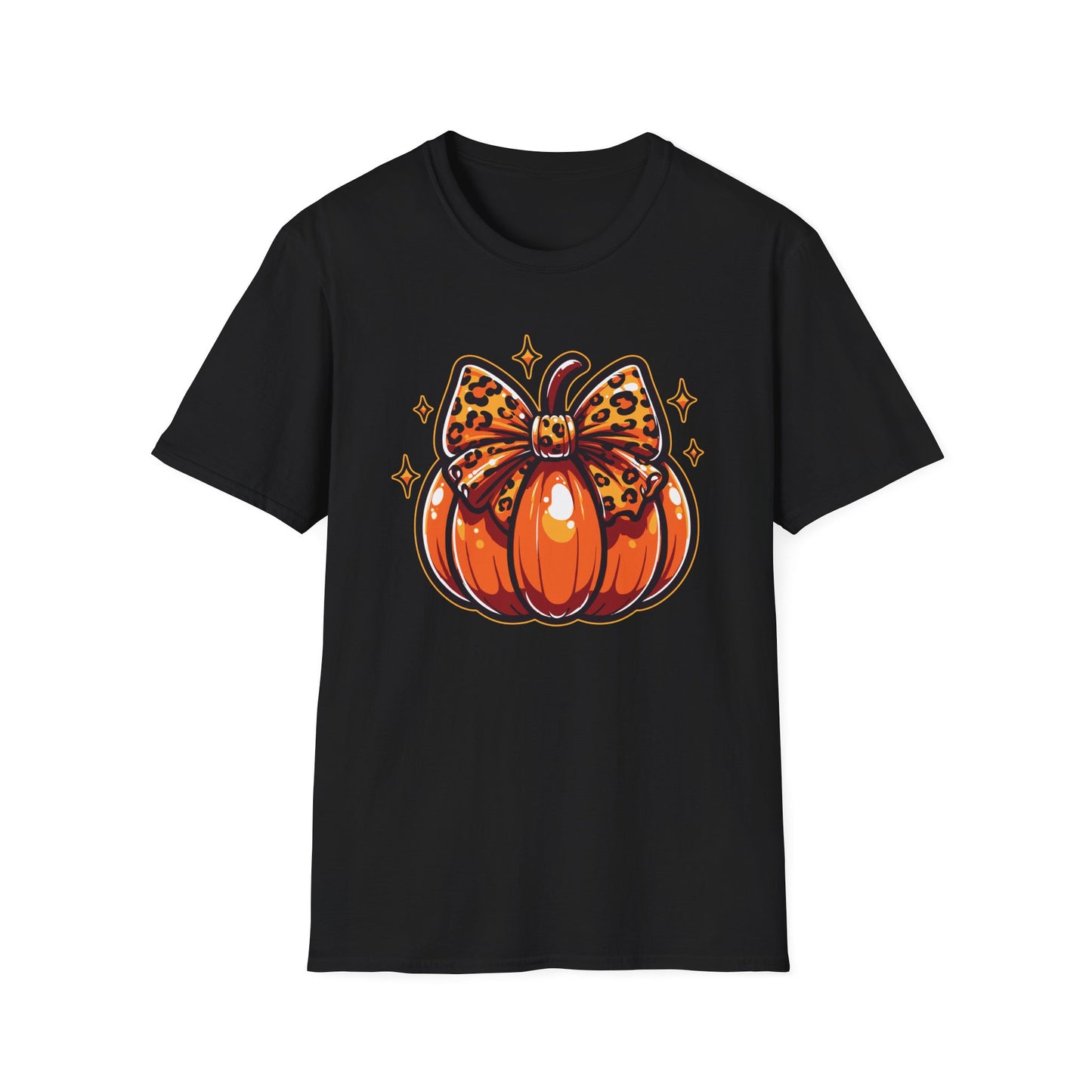 Leopard Pumpkin Bow T-Shirt