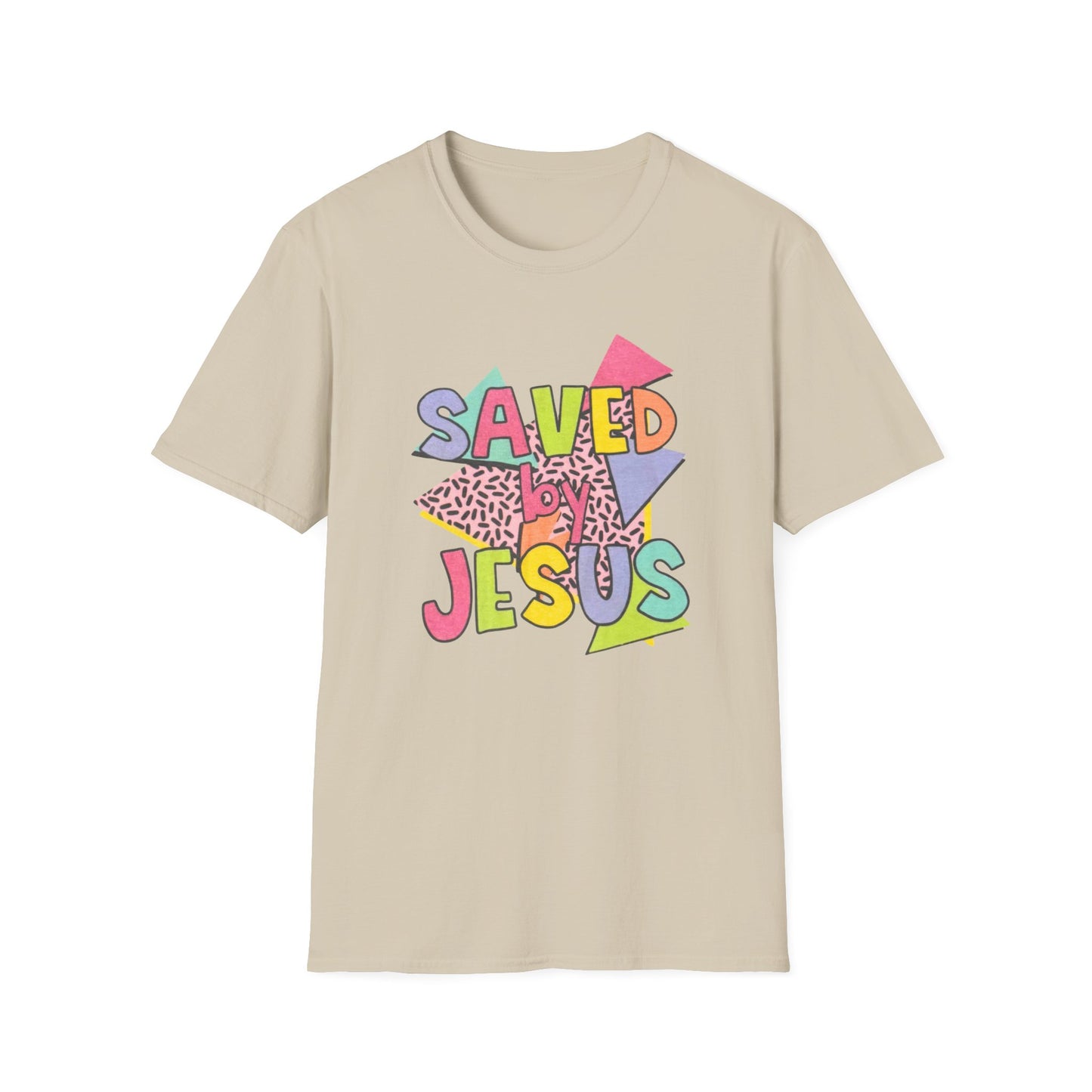 Retro Saved by Jesus Unisex Softstyle T-Shirt