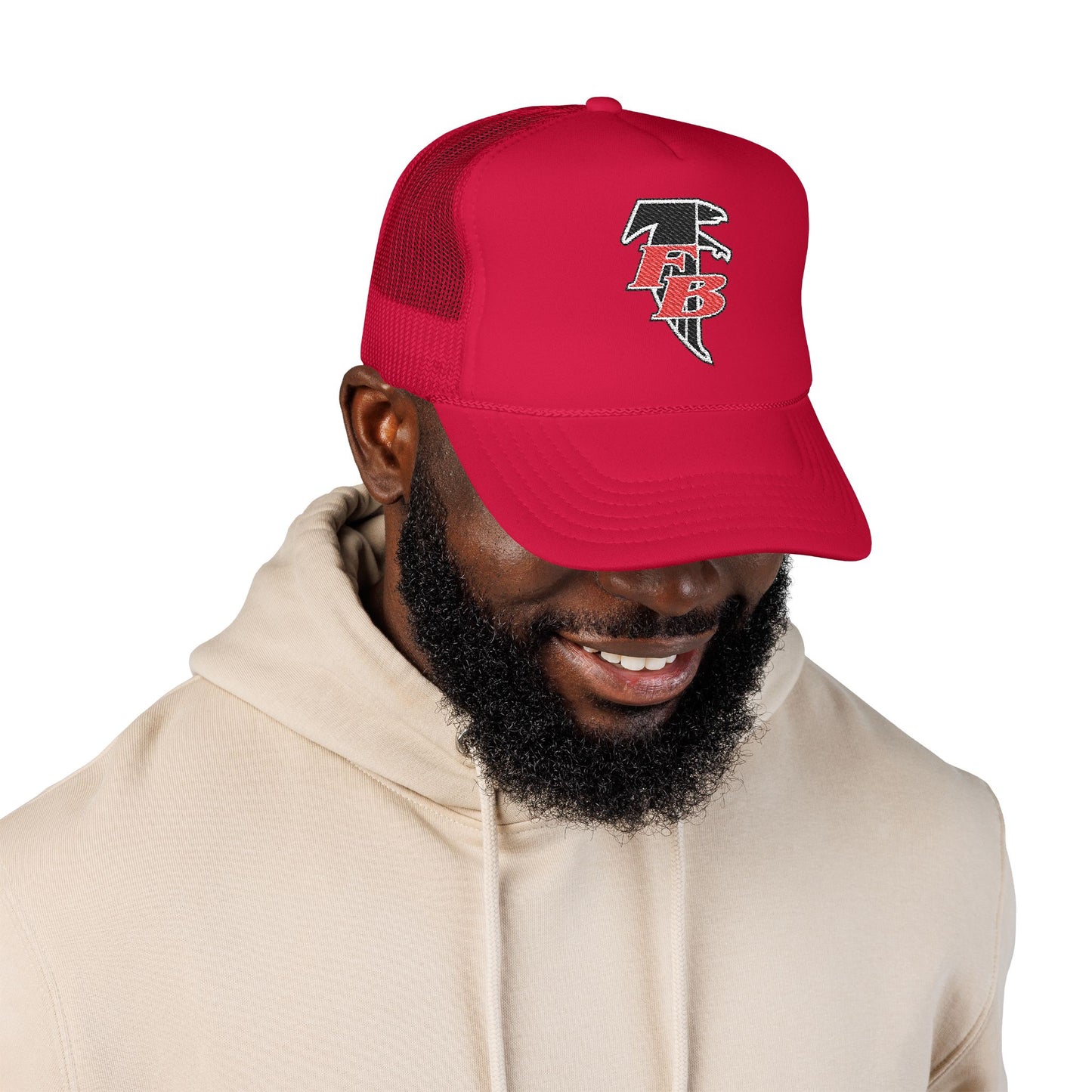 Embroidery Foam Trucker Hat, Sporty Casual Cap, Gift for Dad, Summer Style Hat, Outdoor Adventure Gear, Team Spirit Merchandise