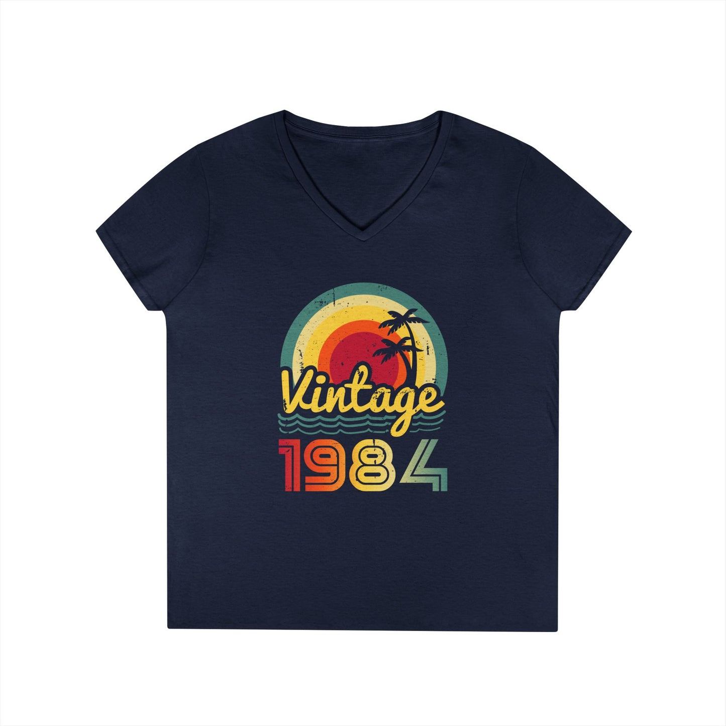 Customizable Vintage Birthyear V-Neck T-Shirt