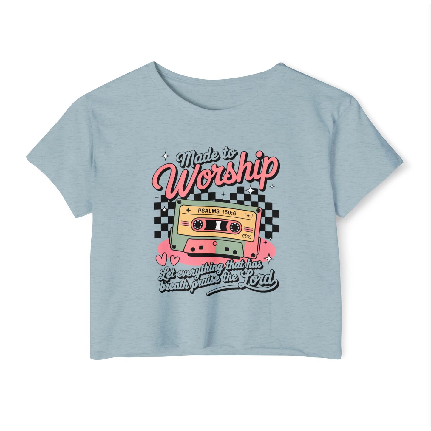 Retro Made to Worship Crop Top