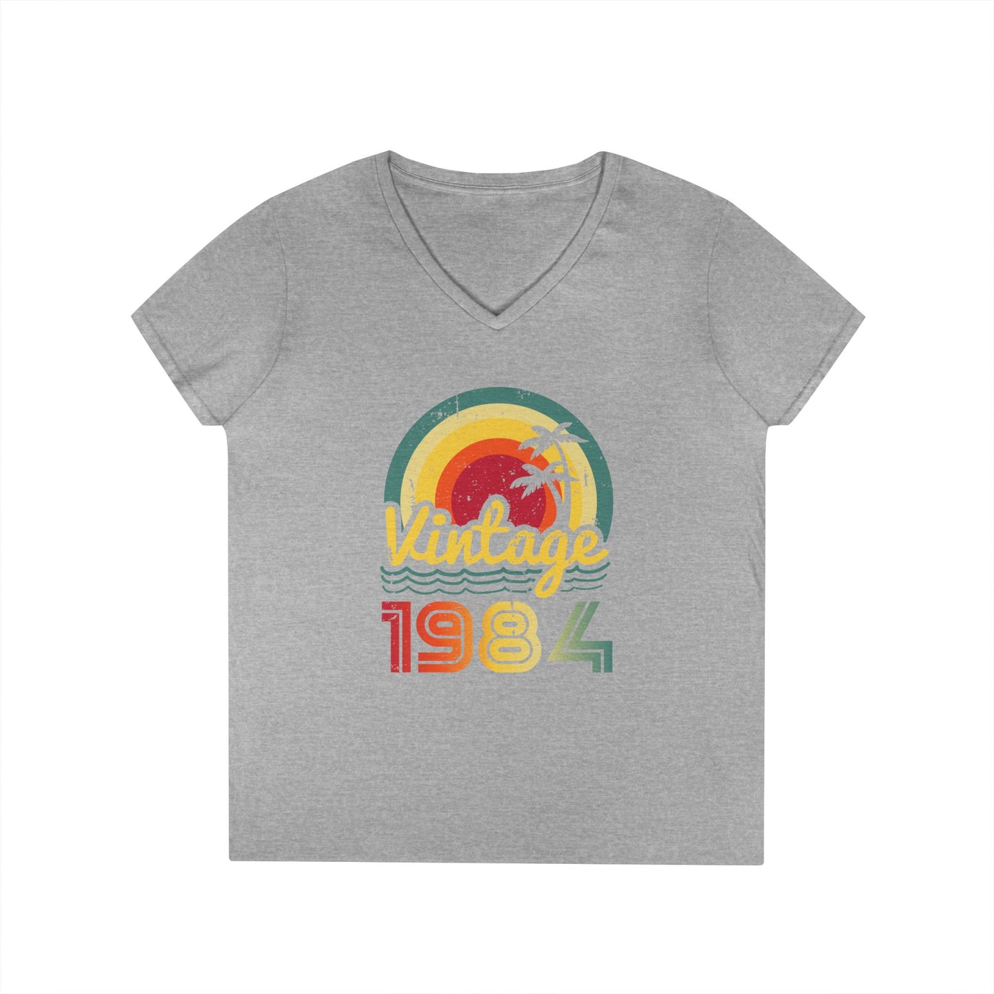 Customizable Vintage Birthyear V-Neck T-Shirt