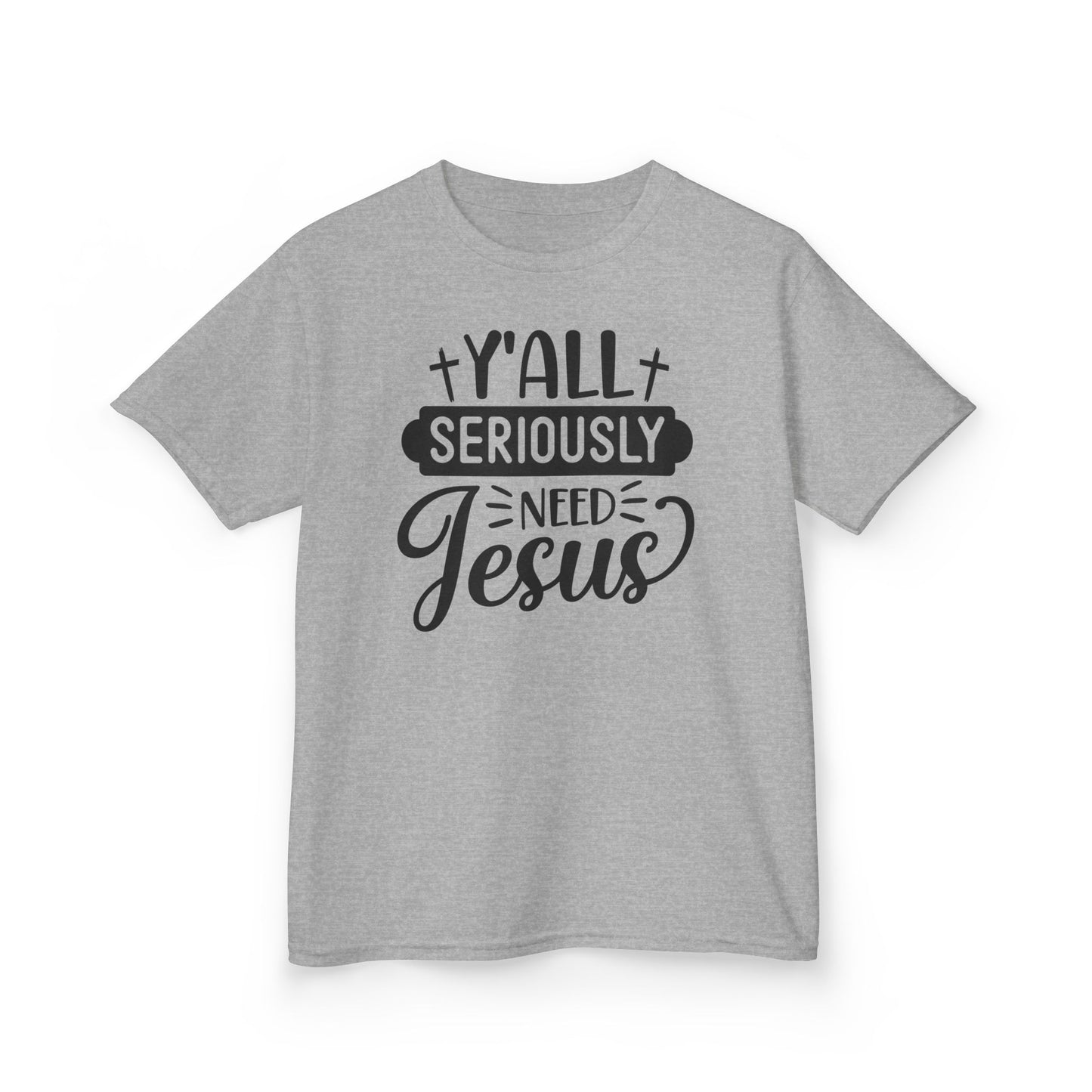 Kids Jesus Message Tee, Christian T-Shirt, Faith-Based Apparel, Youth Clothing, Gift for Church Events, Playful Style