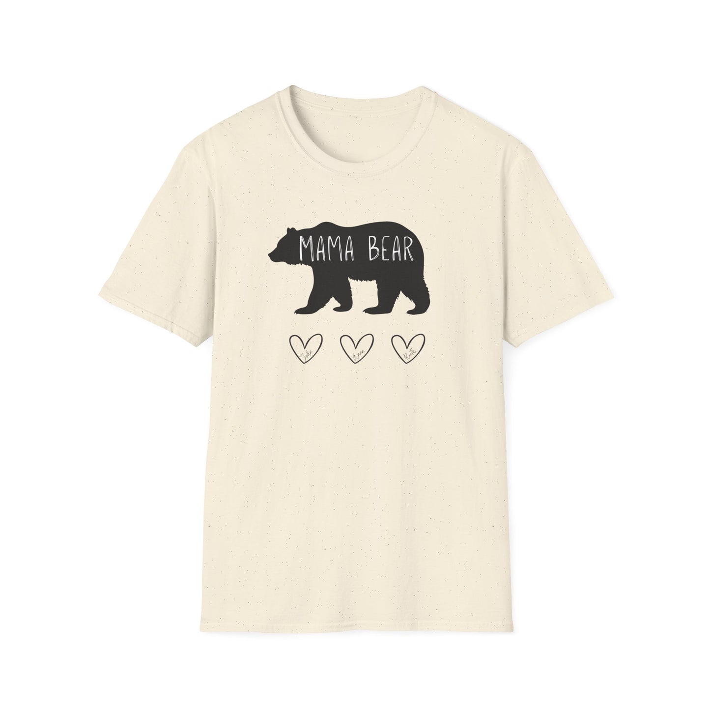 Personalized "Mama" Bear Unisex Softstyle T-Shirt