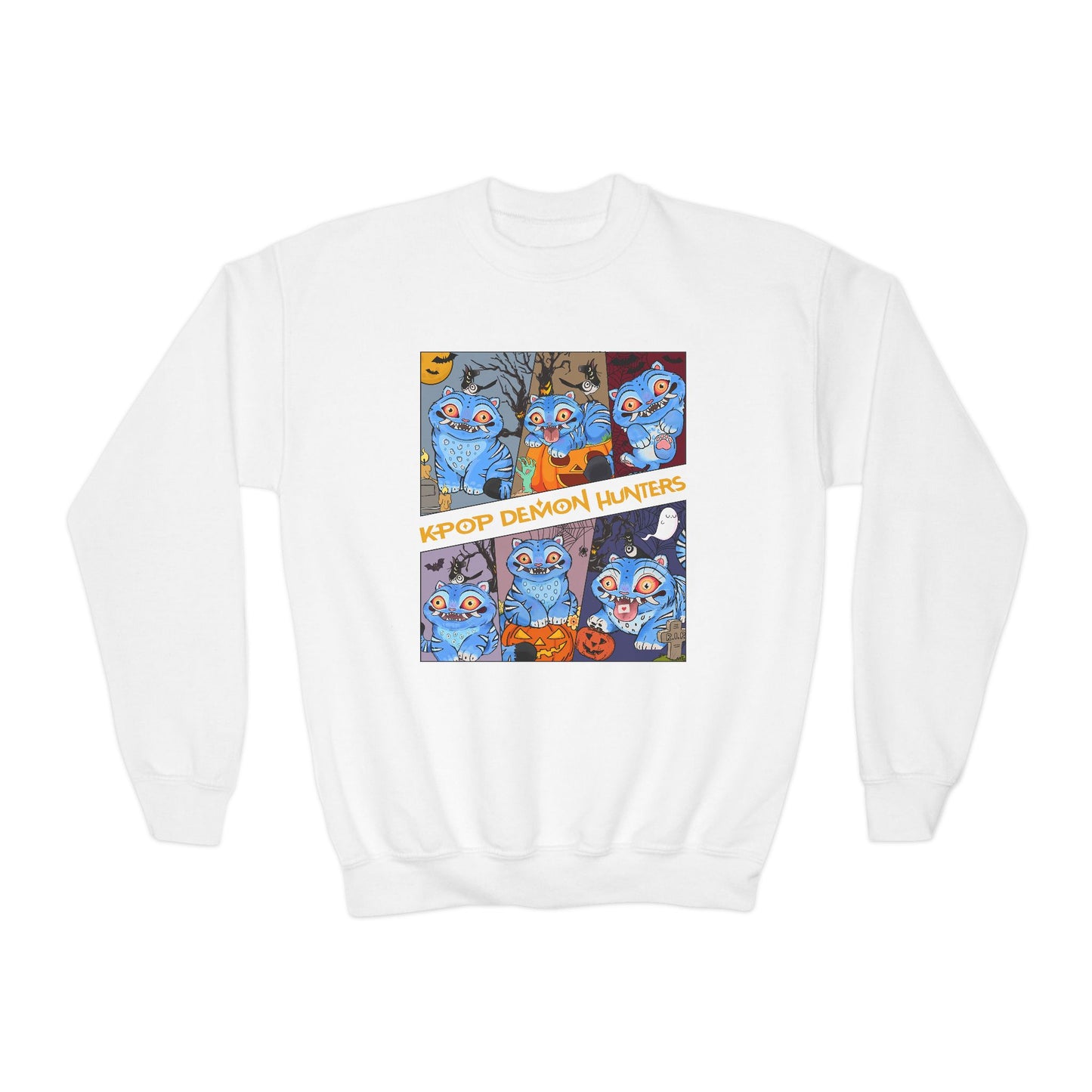 K-Pop Demon Hunters Halloween Youth Crewneck Sweatshirt