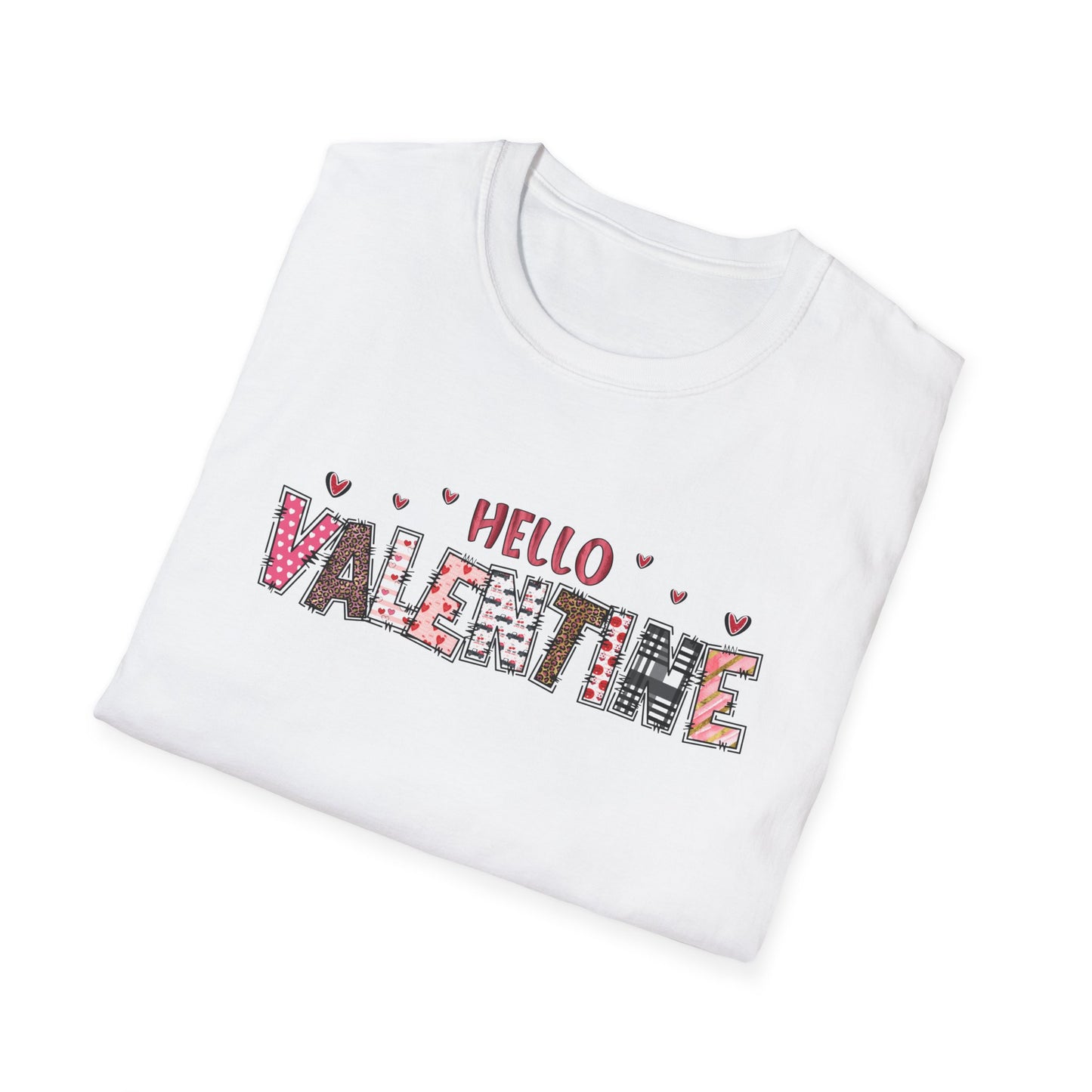Valentine Floral "Hello Valentine" T-Shirt