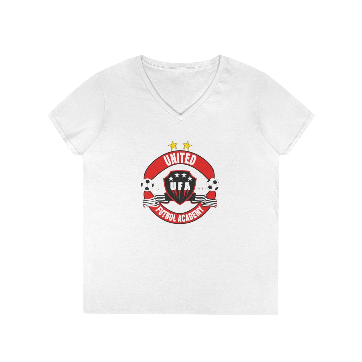United Futbol Academy Ladies' V-Neck T-Shirt
