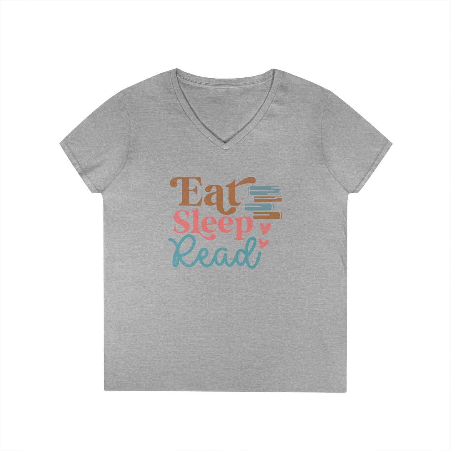 Eat Sleep Read Women's V-Neck T-Shirt