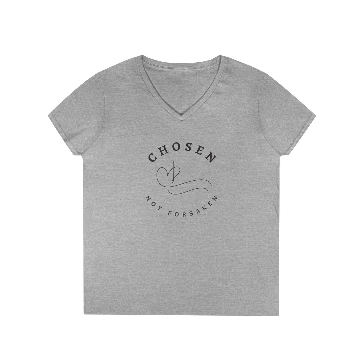 Chosen Not Forsaken Ladies' V-Neck T-Shirt