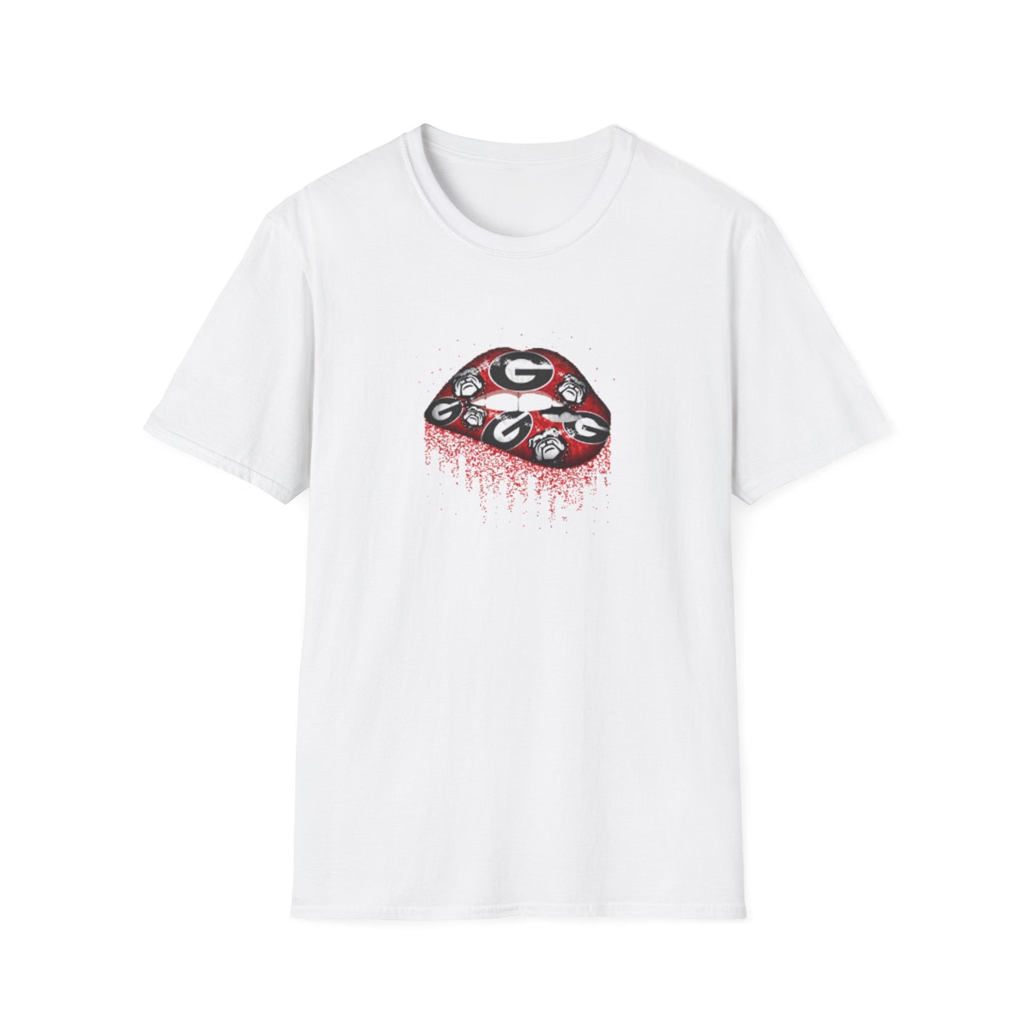 Georgia Bulldogs Glitter Kiss Unisex Softstyle T-Shirt