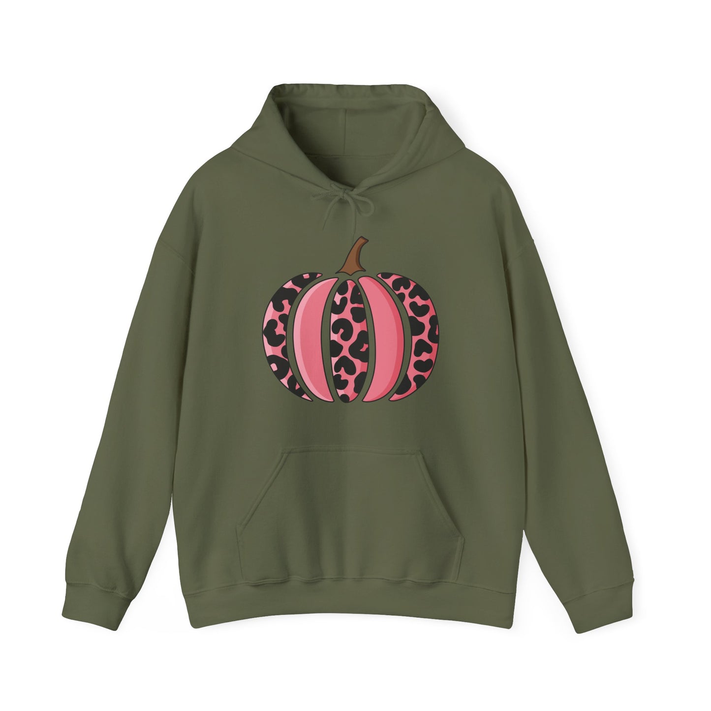 Pink Leopard Print Pumpkin Hoodie