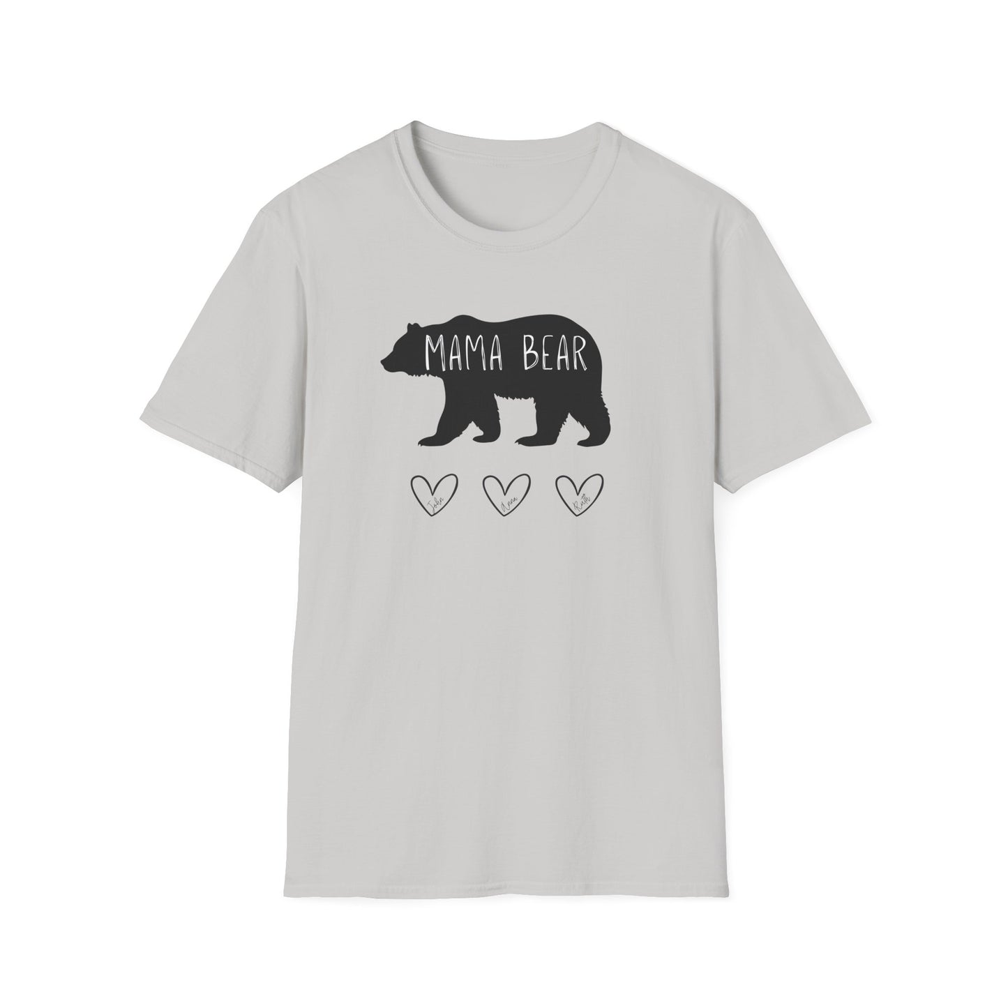 Personalized "Mama" Bear Unisex Softstyle T-Shirt