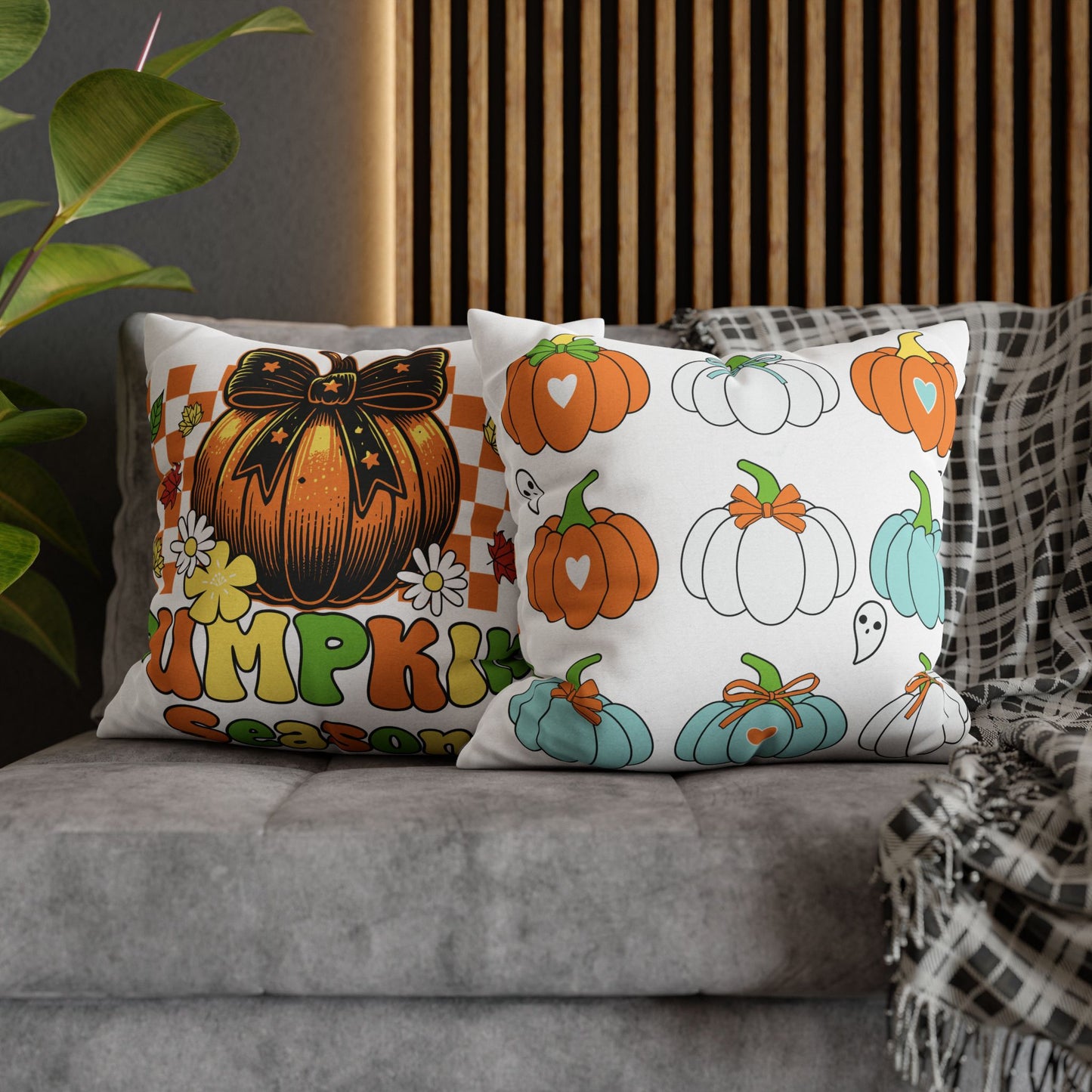 Double Sided Fall/Halloween Decorative Pillowcase