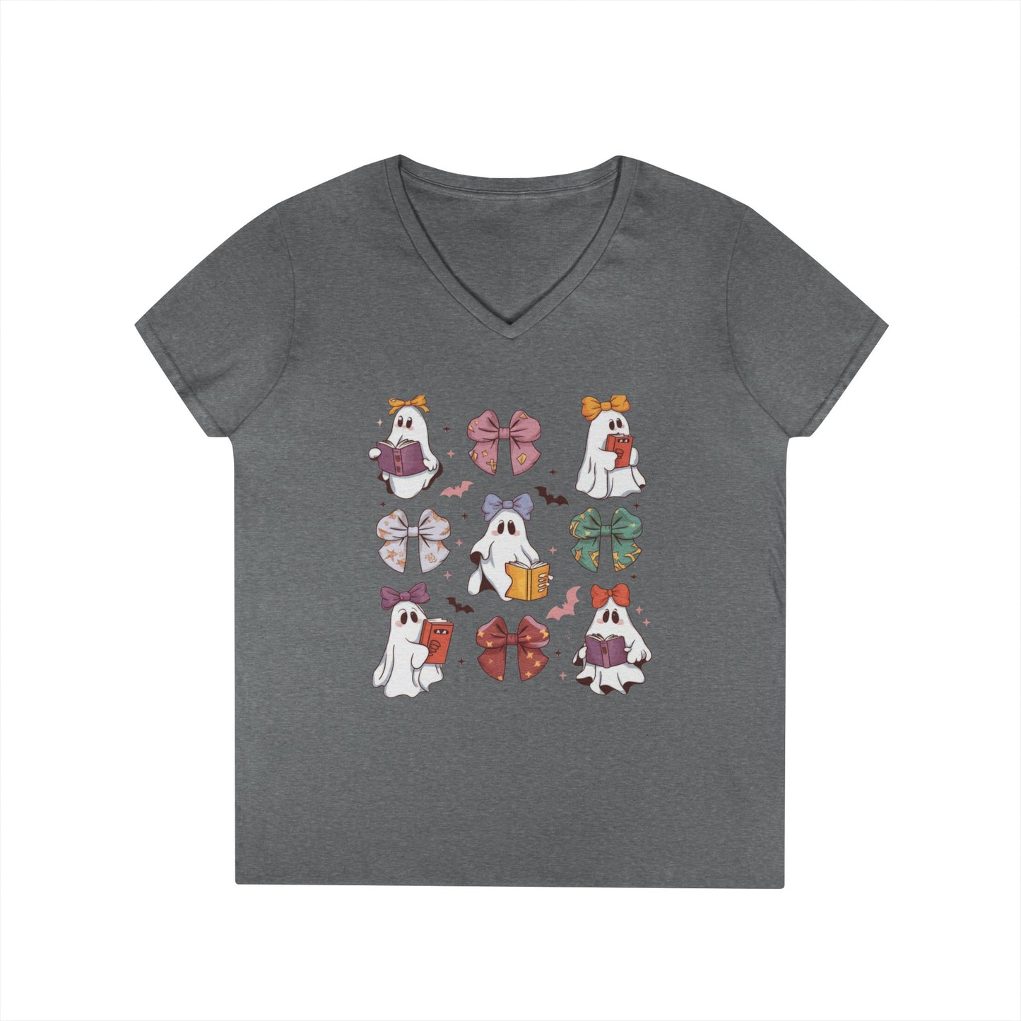 Ghosts & Books V-Neck T-Shirt