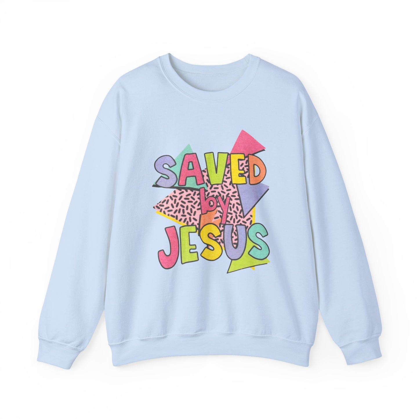 Retro Saved by Jesus Crewneck Sweatshirt