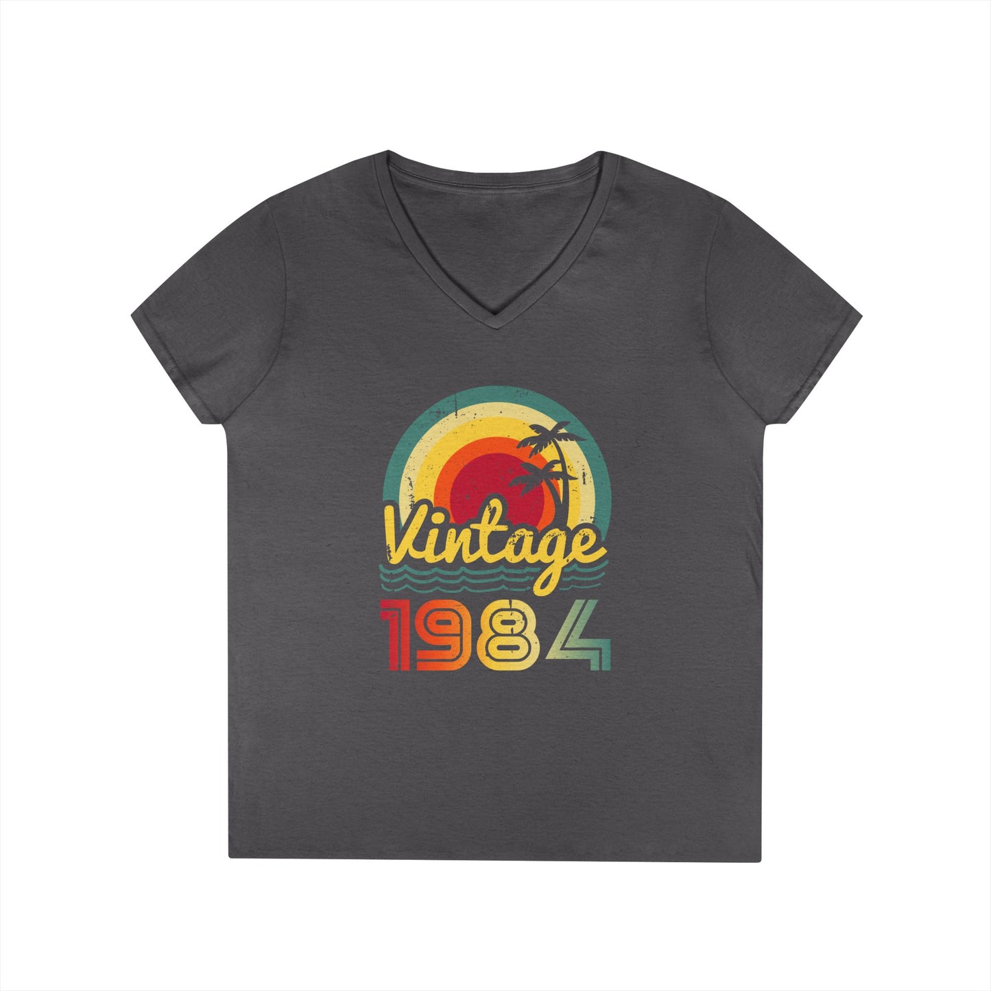 Customizable Vintage Birthyear V-Neck T-Shirt