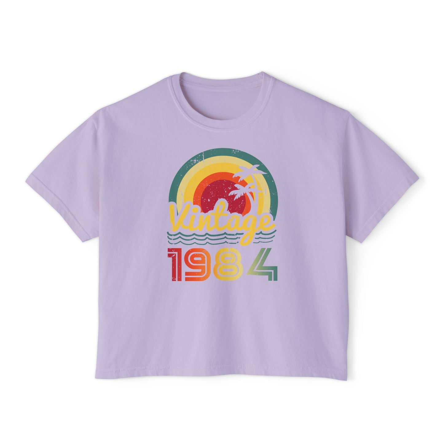 Customizable Vintage Birthyear Women's Boxy Tee