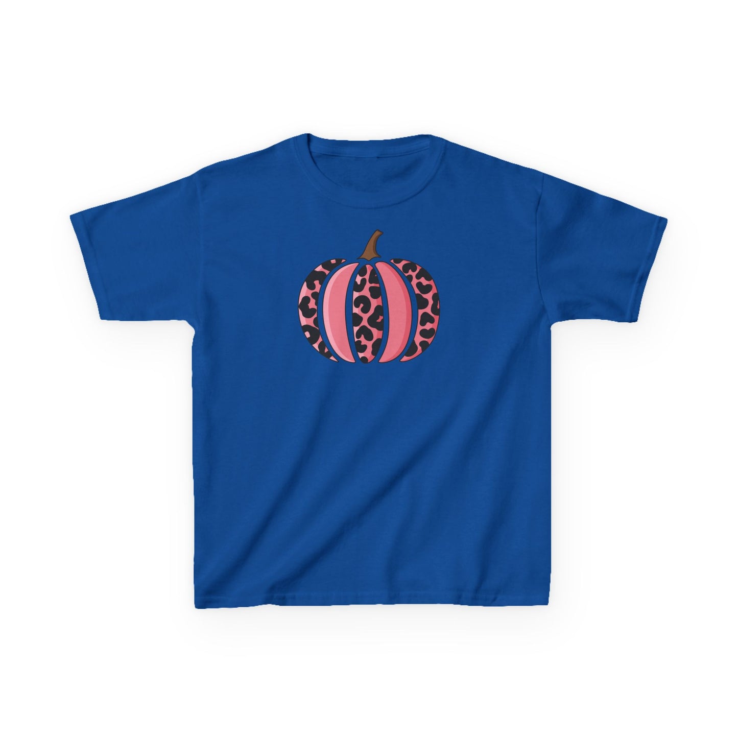 Pink Leopard Pumpkin Kids Tee
