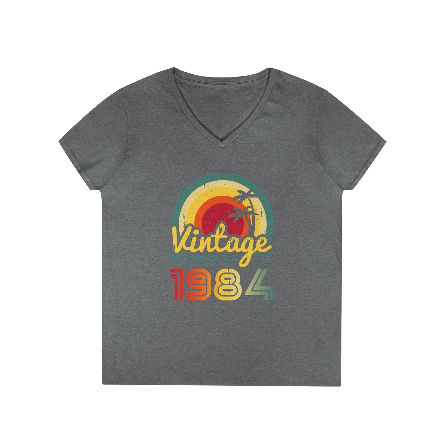 Customizable Vintage Birthyear V-Neck T-Shirt