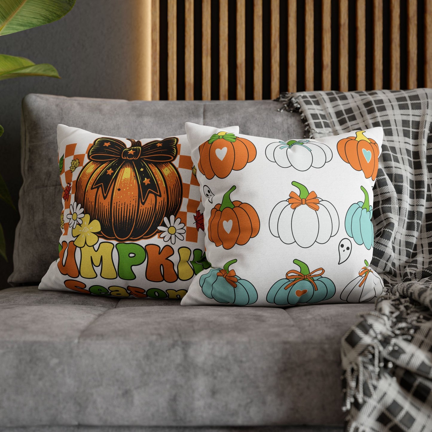 Double Sided Fall/Halloween Decorative Pillowcase